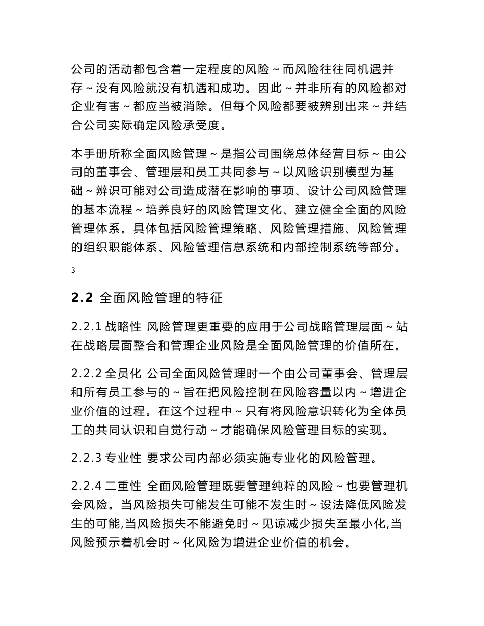 全面风险管理手册_第3页