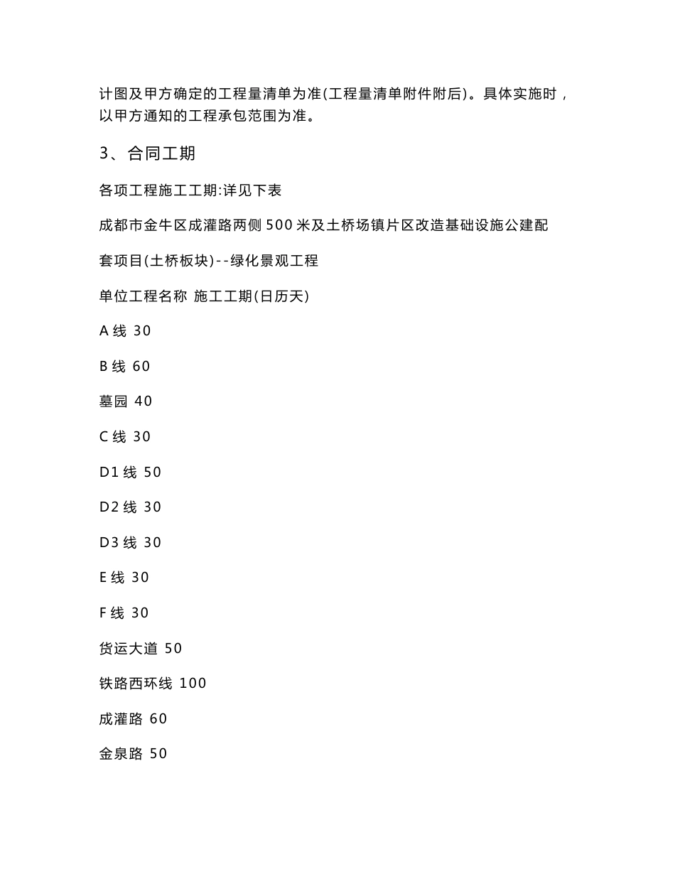 四川市政道路绿化施工分包合同_第2页