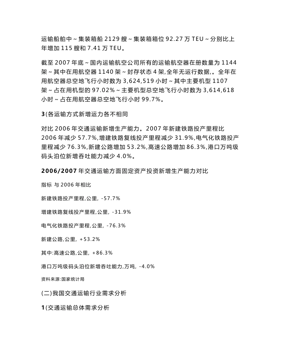 2008年交通运输行业风险分析报告_第3页