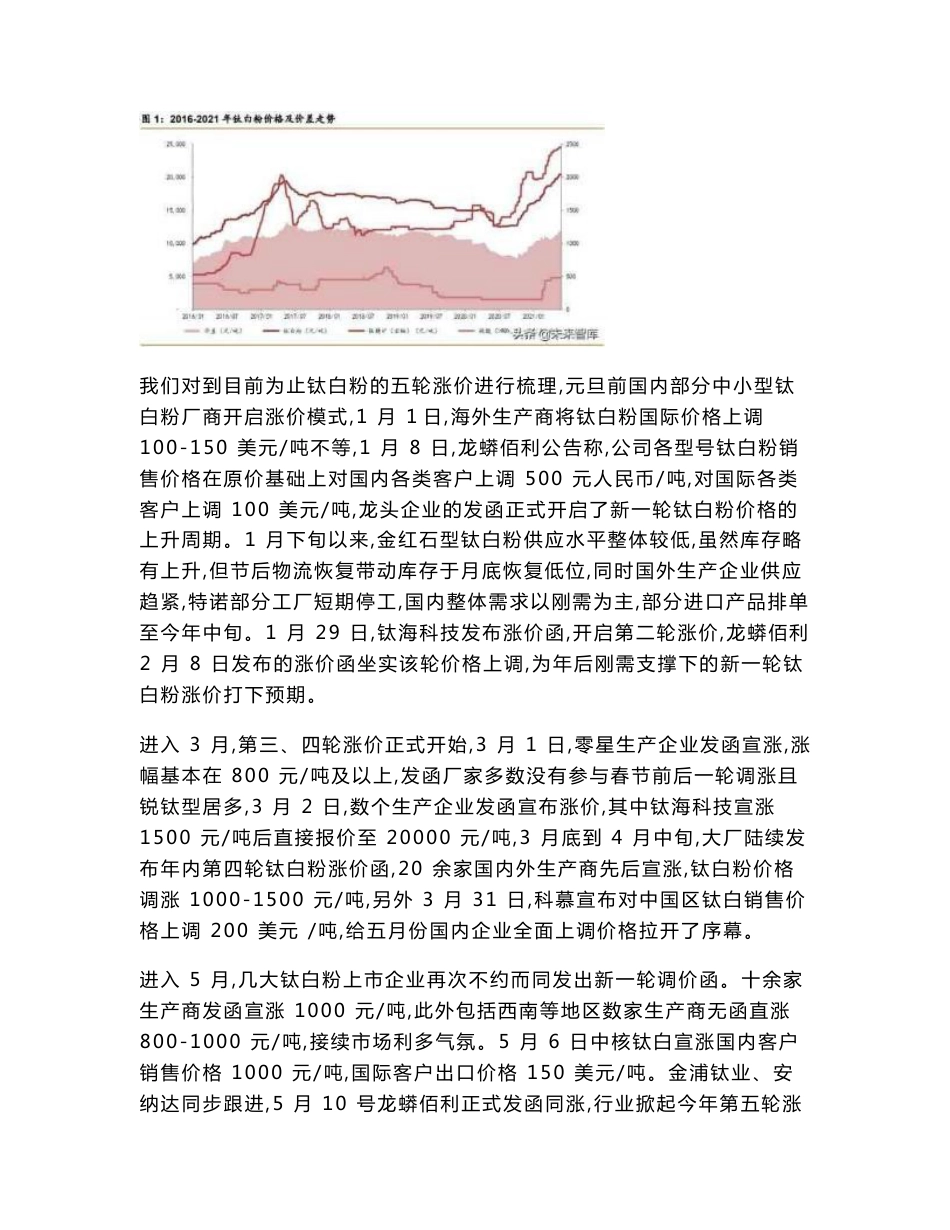 钛白粉行业研究报告-需求空间大，钛原料供给紧张格局或将持续_第2页