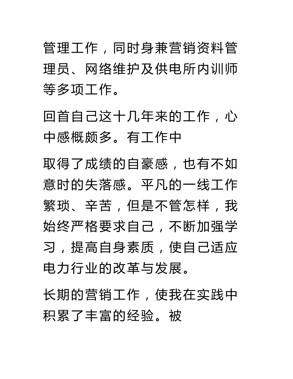电力营销个人专业技术总结_第2页