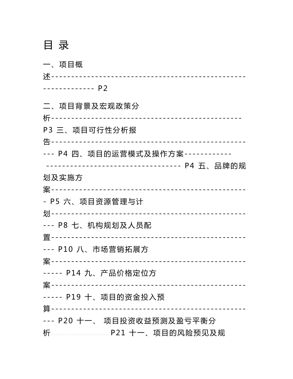 项目的运营模式及操作方案_第1页