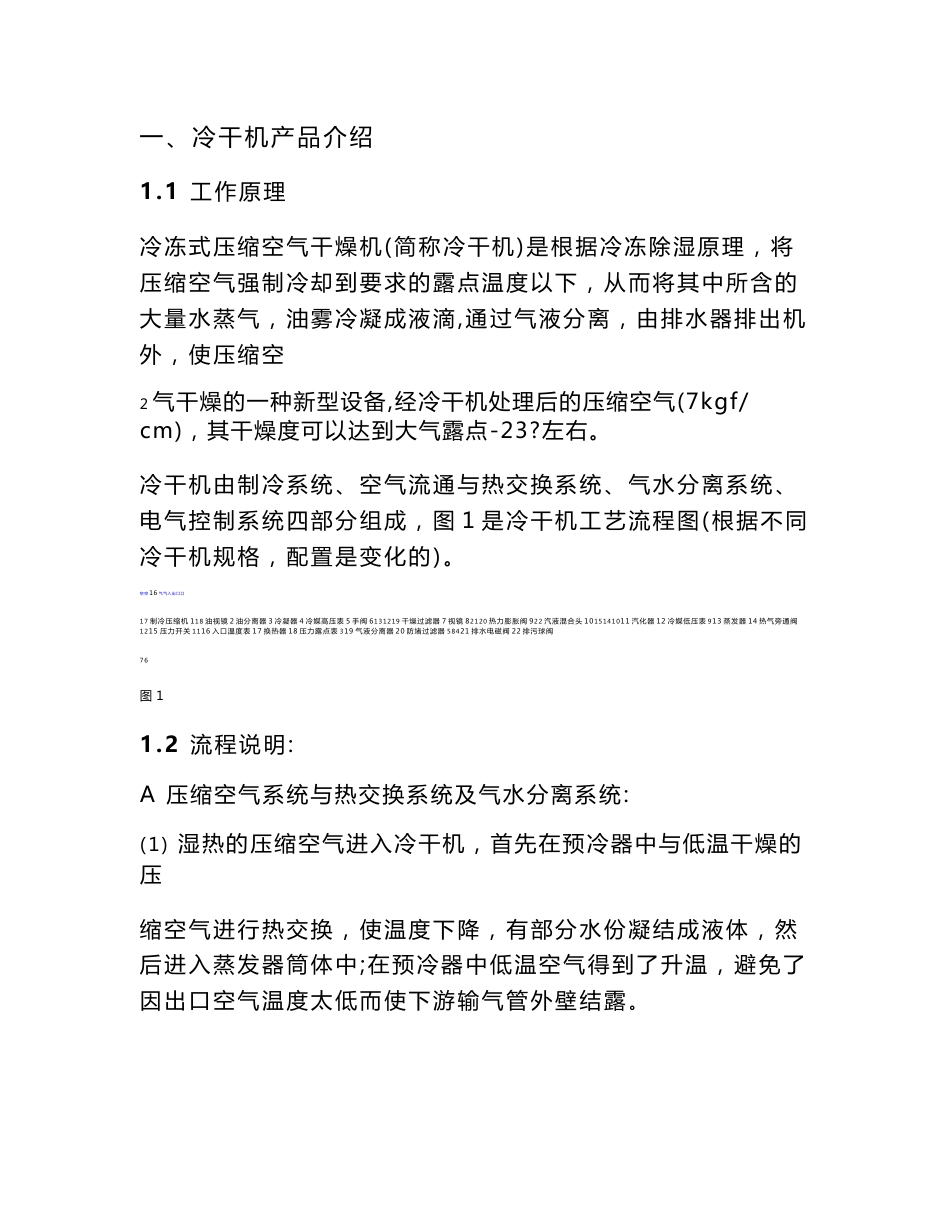冷干机使用说明书_第1页