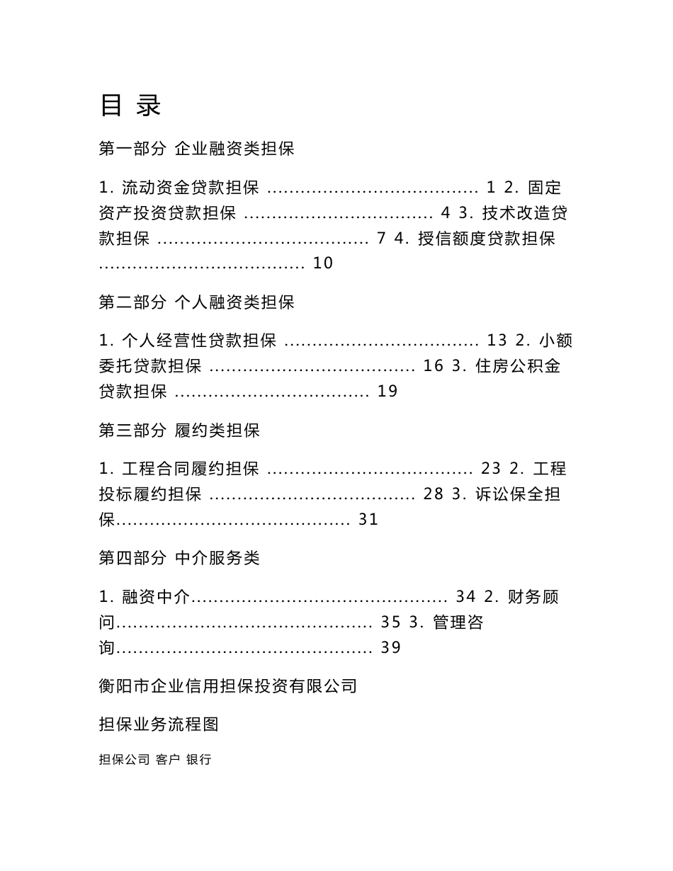 衡阳市担保产品手册_第1页