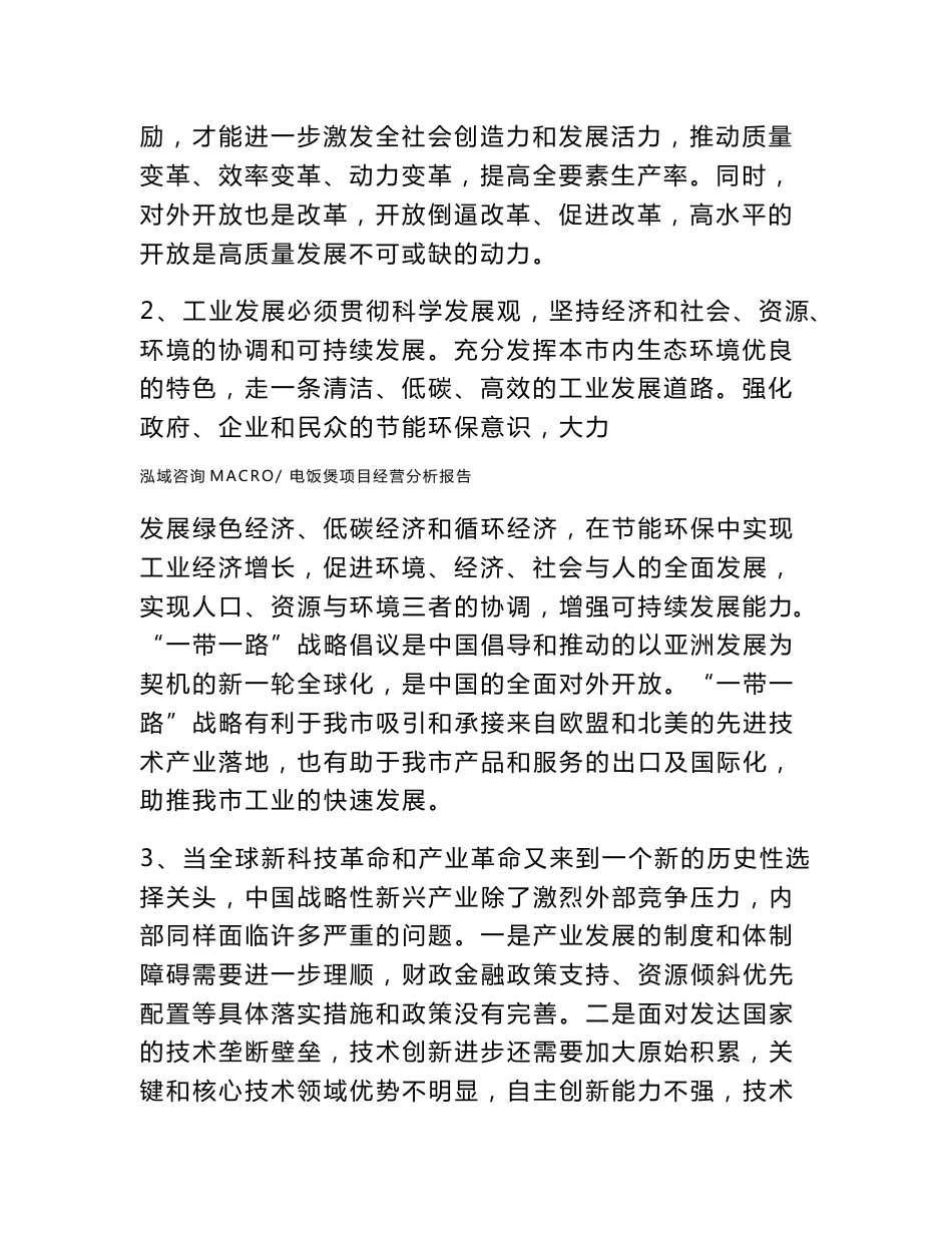 电饭煲项目经营分析报告范本(运营分析总结)_第2页