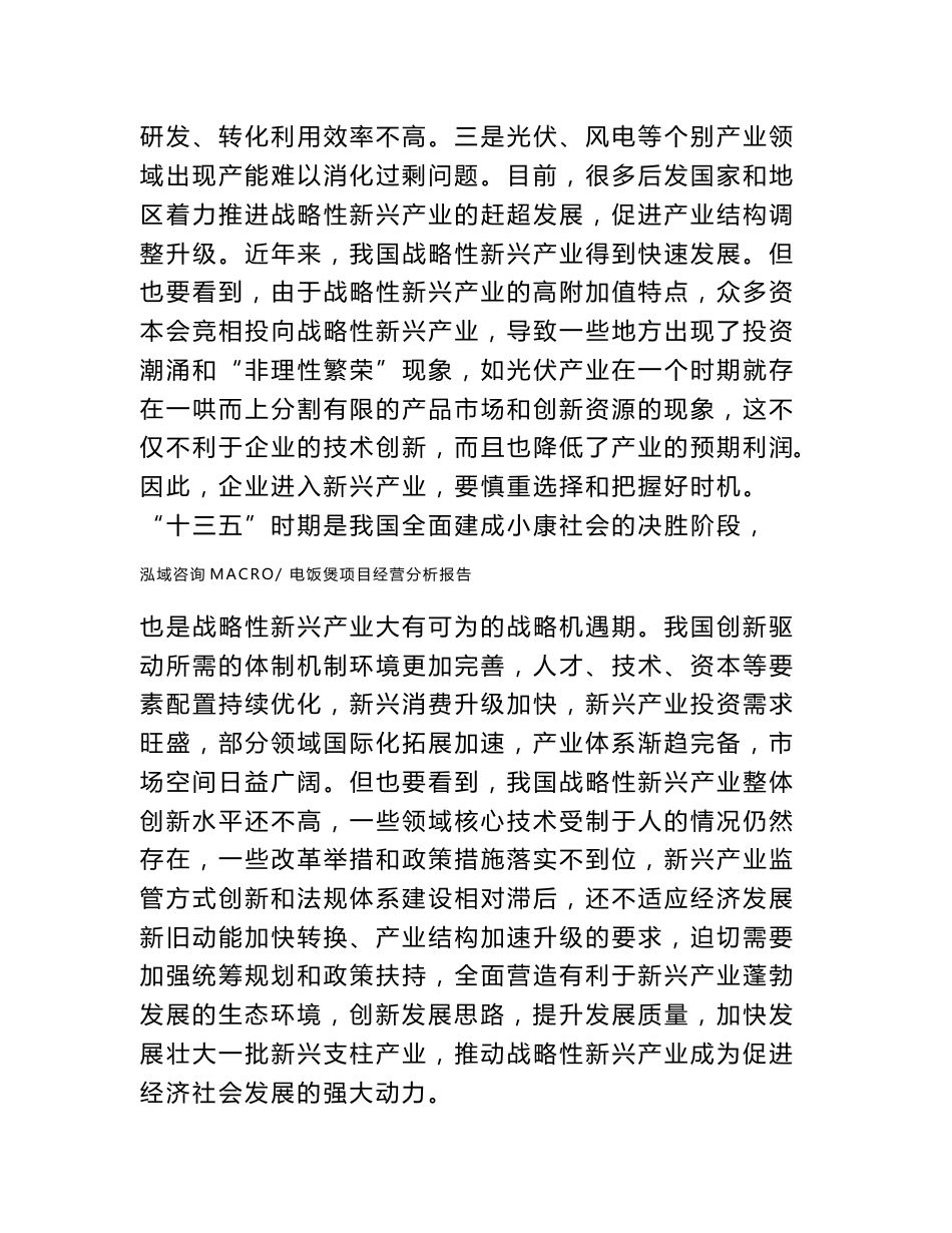 电饭煲项目经营分析报告范本(运营分析总结)_第3页