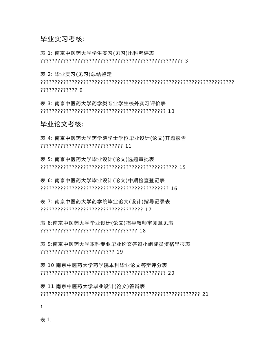 南京中医药大学药学专业毕业实习手册(考核分册)111031_第3页