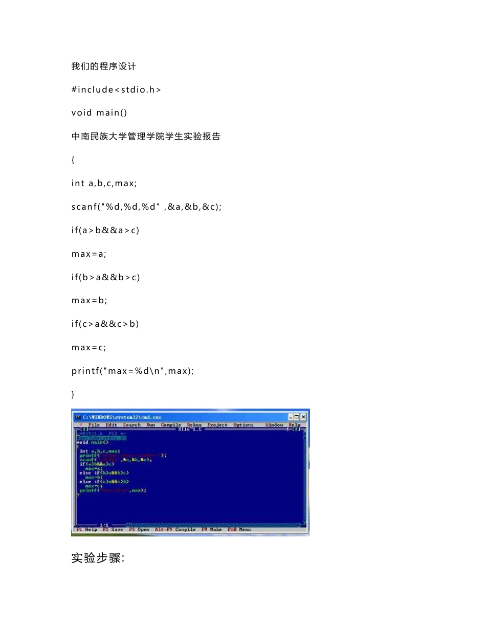c语言实验报告_第3页