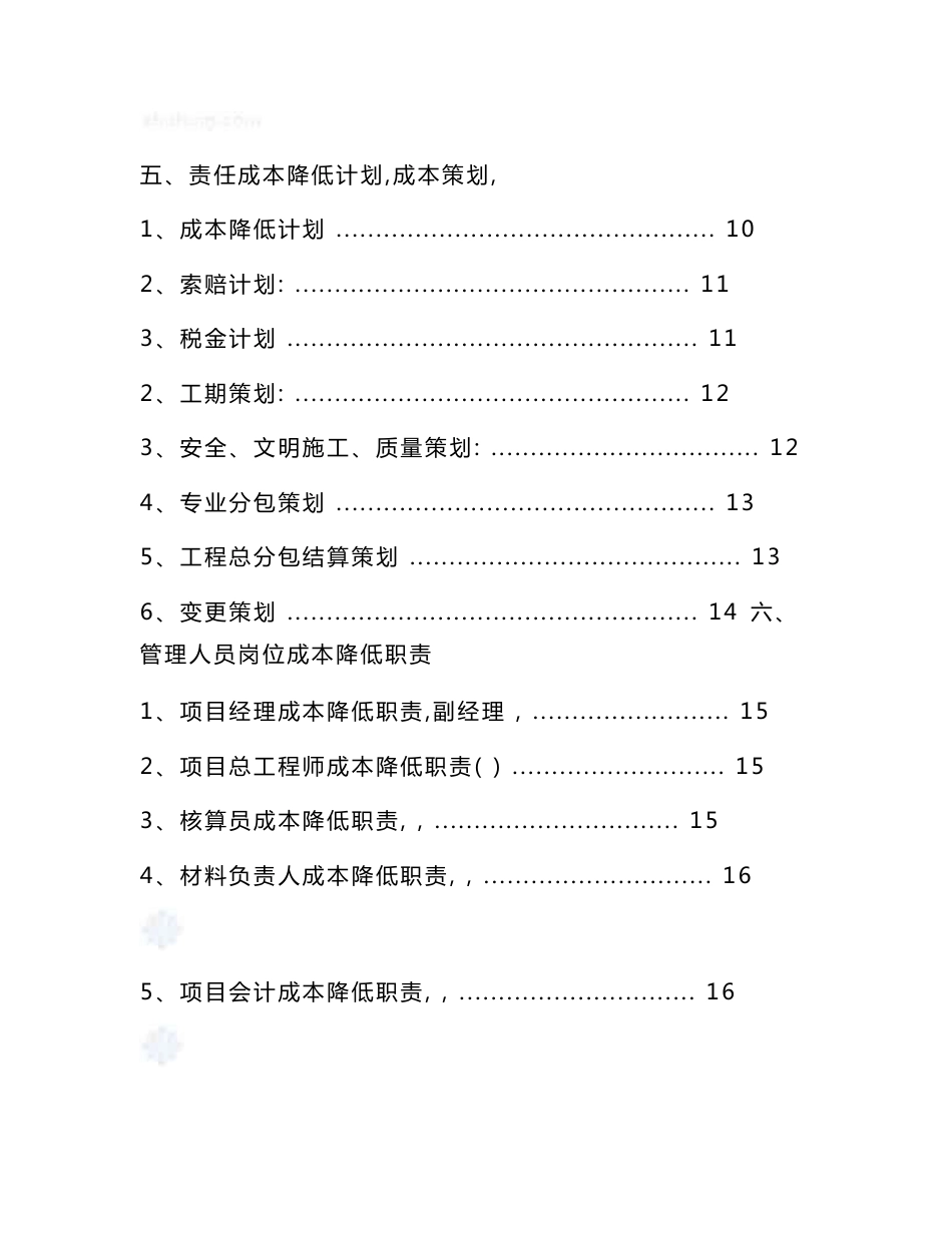 中建某公司项目成本策划书_第2页