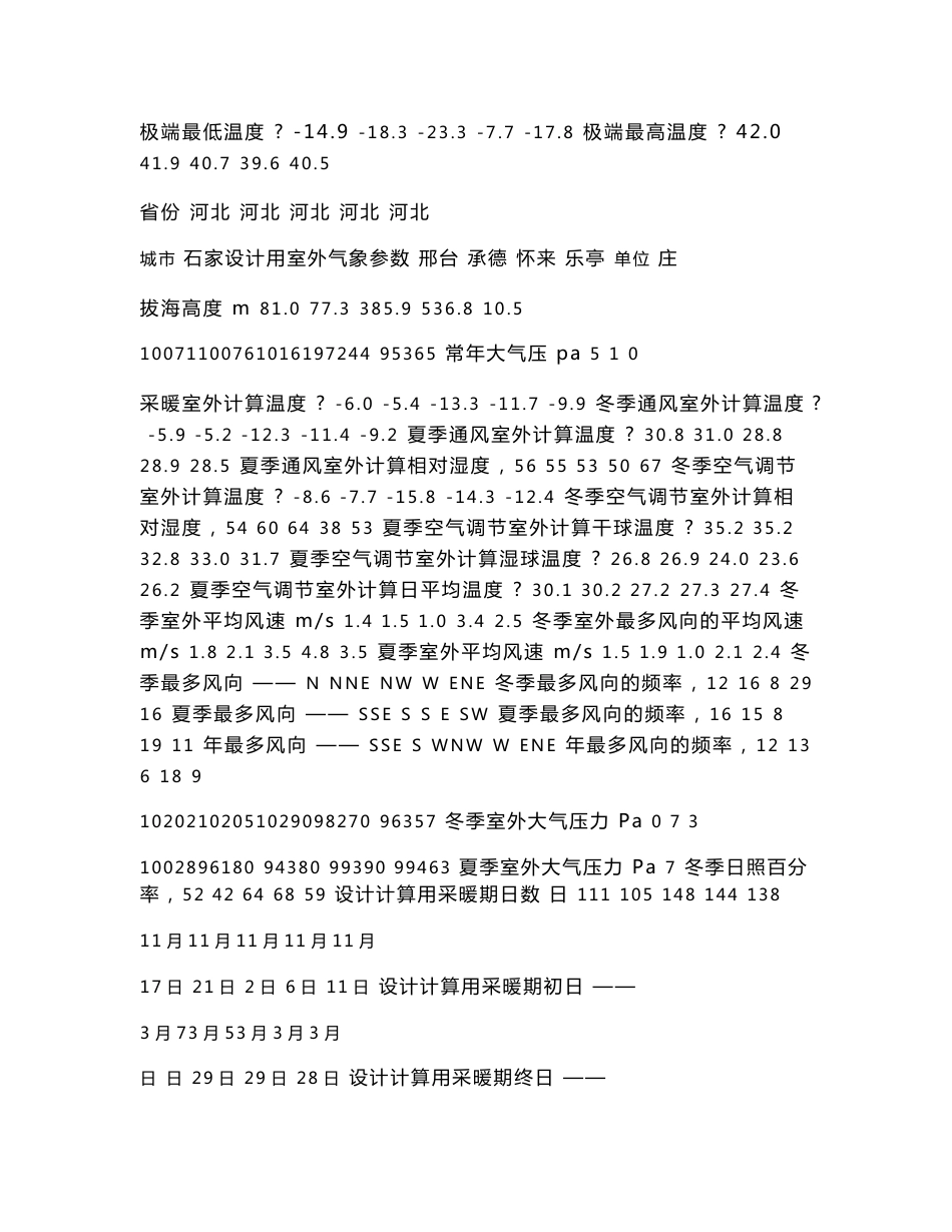 主要城市室外气象设计计算参数_第2页