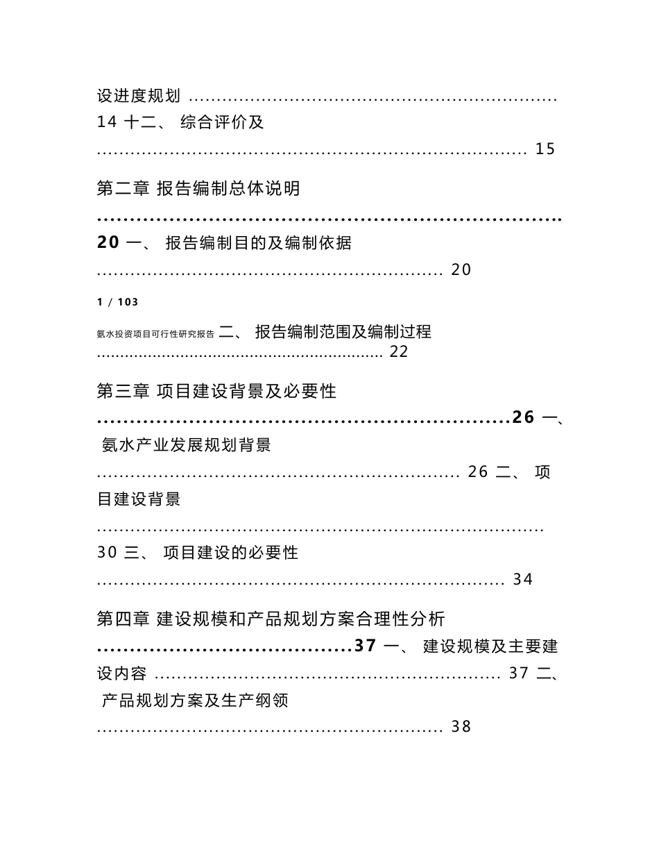 氨水投资项目可行性研究报告_第2页