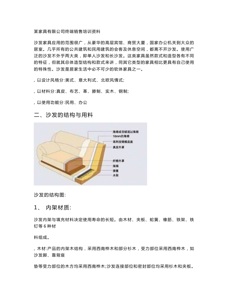 【精品】某沙发家具专卖店导购培训资料［家具精品资料—62页)_第3页