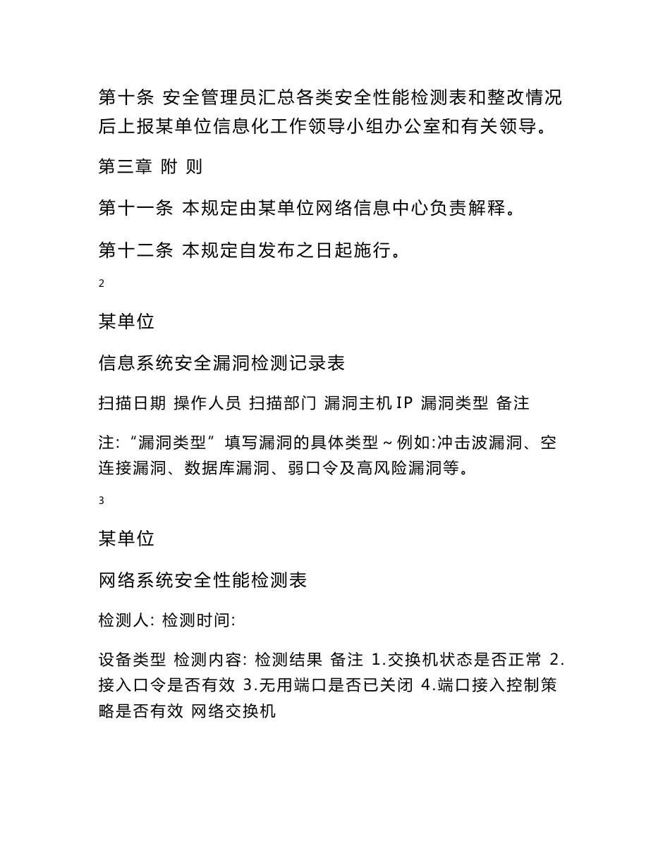 信息系统监督检查制度及巡检记录表格_第3页