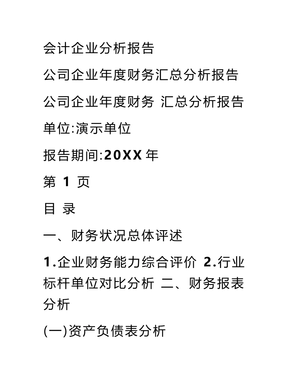 会计企业分析报告_第1页