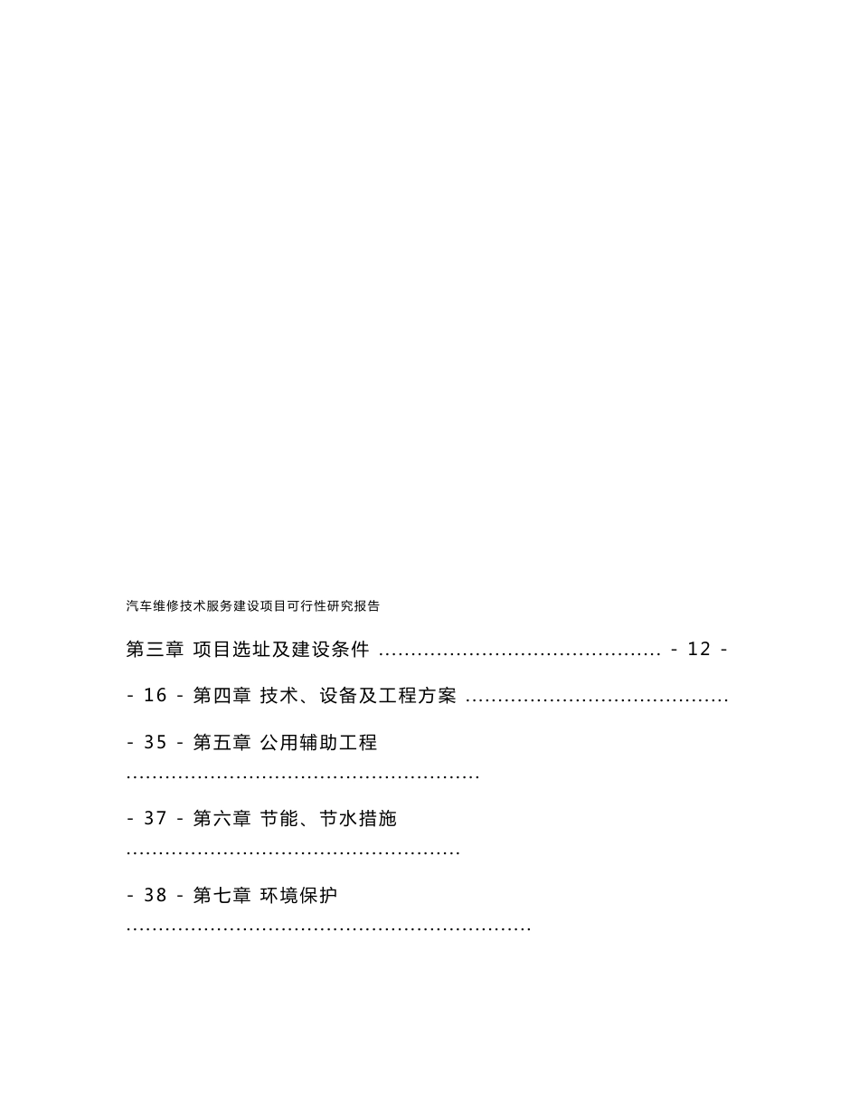 汽车维修服务新建可行性研究报告_第3页