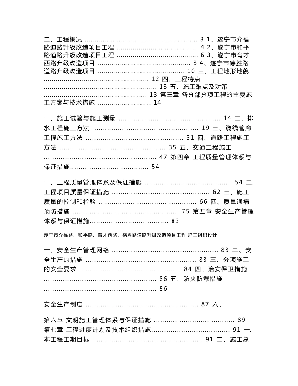 市政道路升级改造项目工程施工组织设计(最新)_第2页