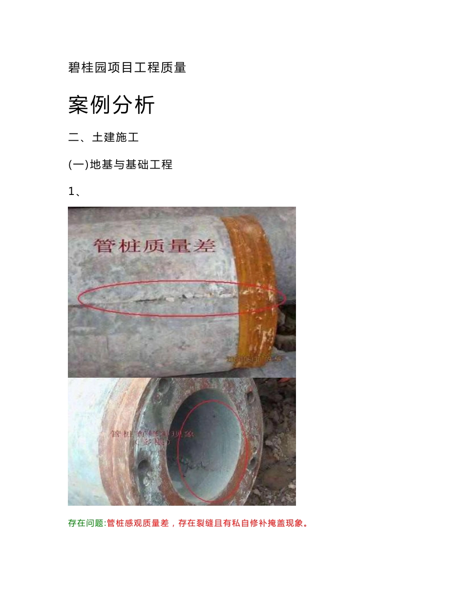 碧桂园项目工程质量案例分析（220页，附图丰富）_第1页