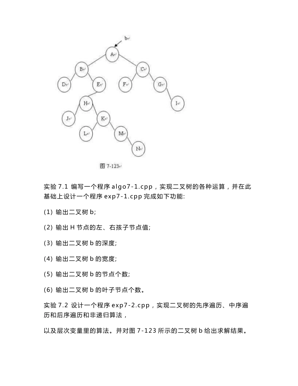 数据结构二叉树实验报告_第2页