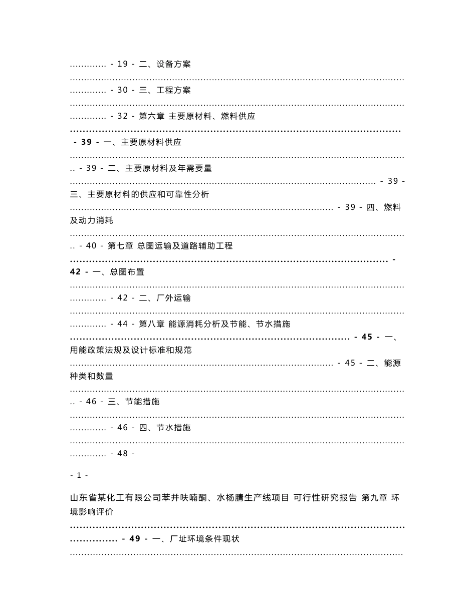 山东省某化工公司苯并呋喃酮、水杨腈生产线项目可行性研究报告_第2页