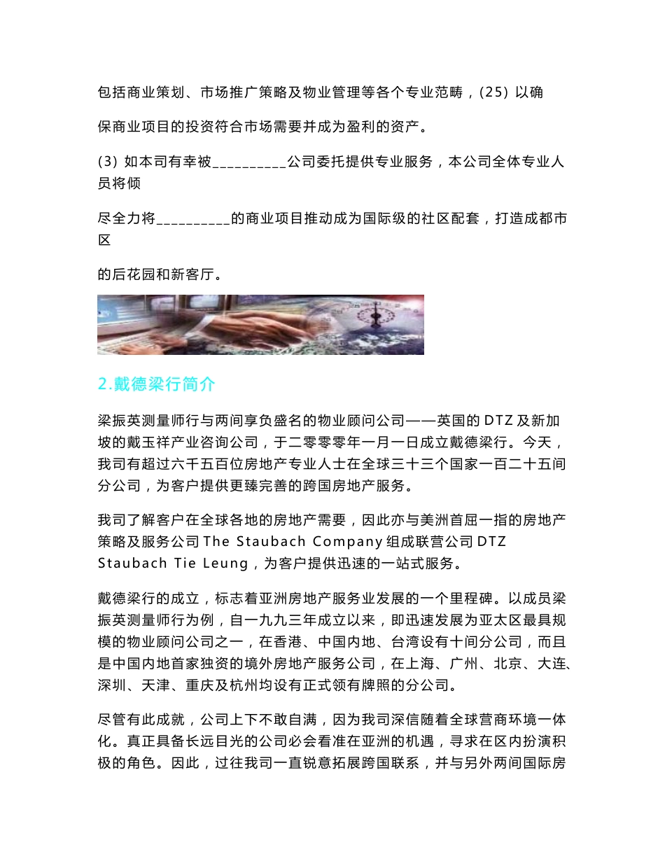 戴德梁行商业项目综合顾问服务建议书_第3页