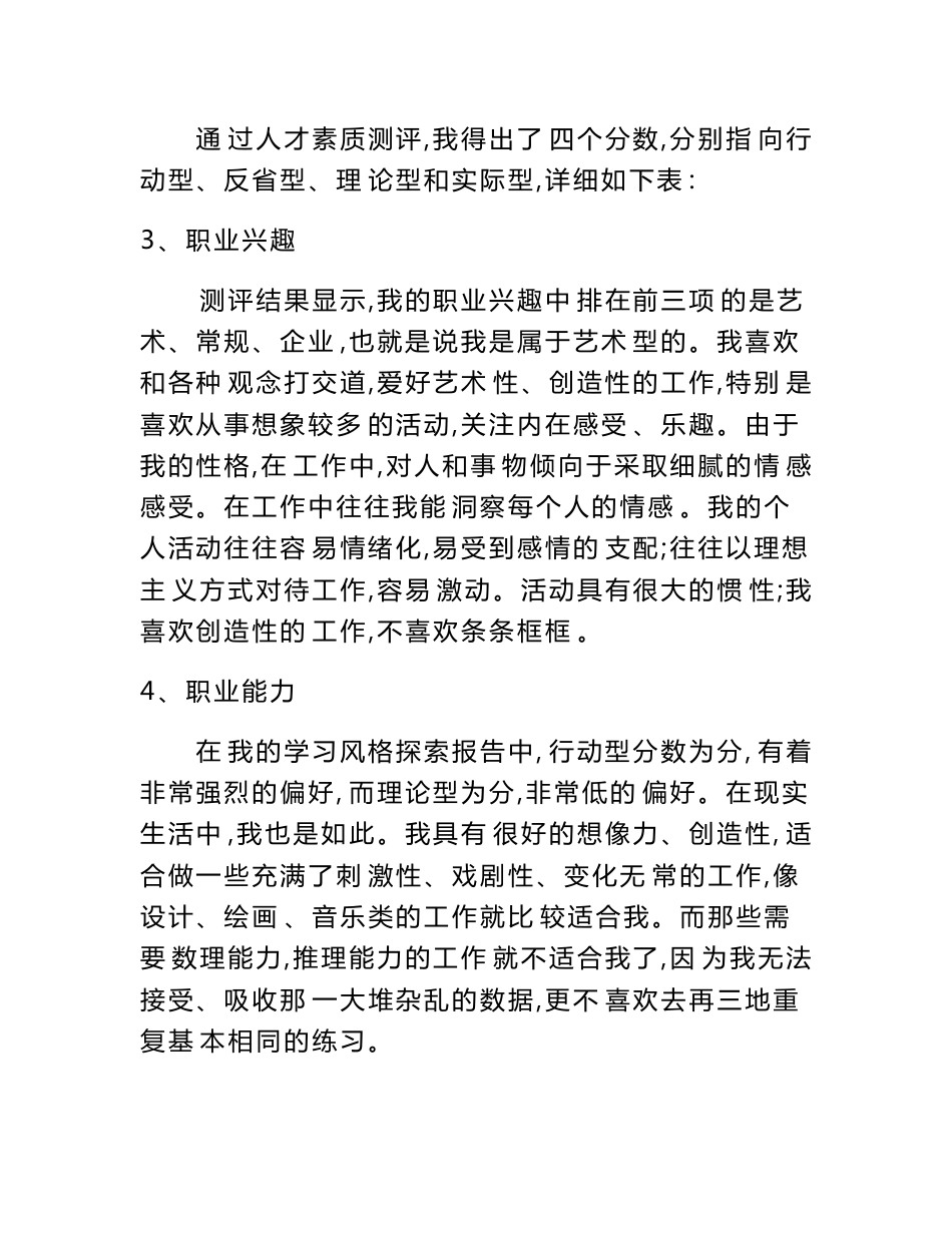 服装设计专业大学生职业生涯规划书_第3页