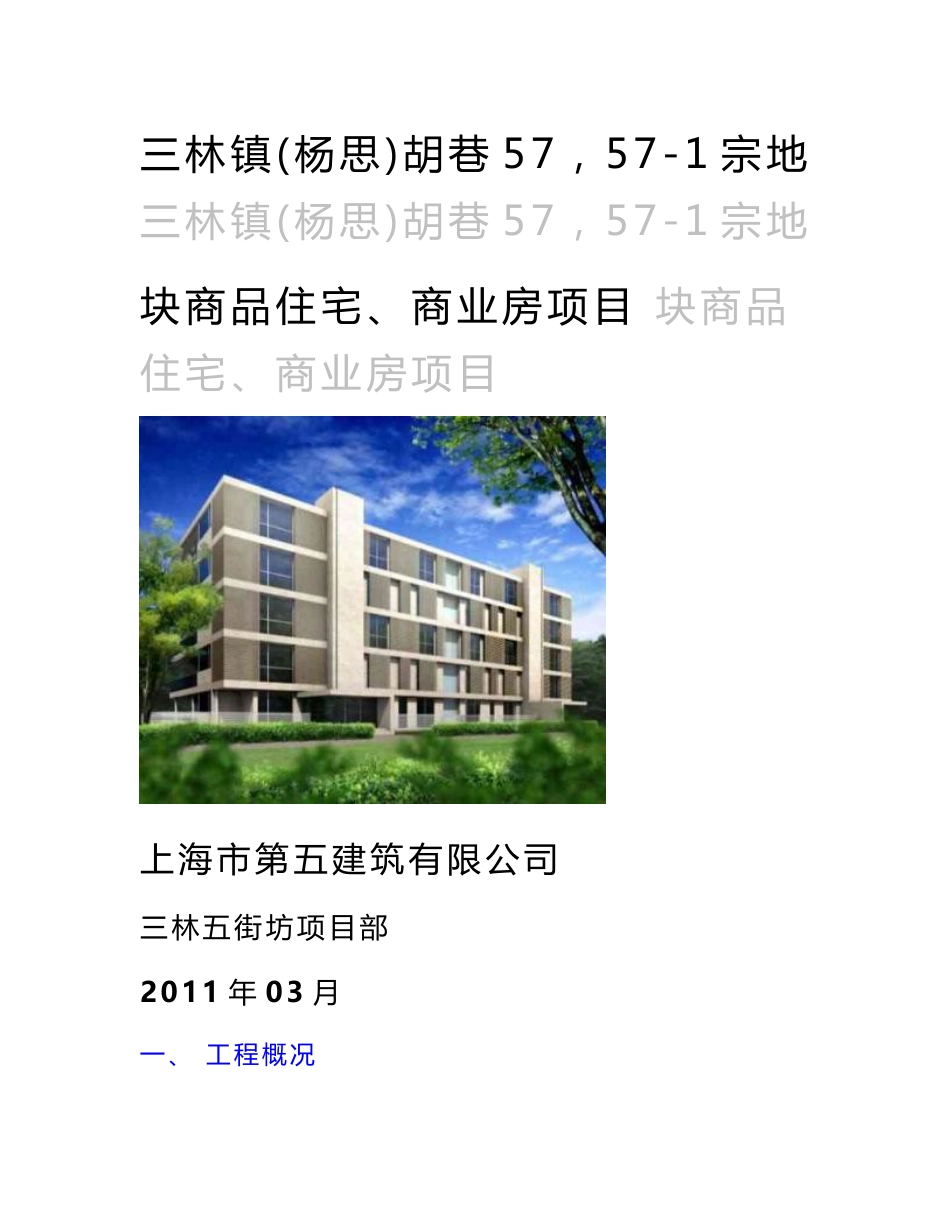 施工项目策划书_第1页