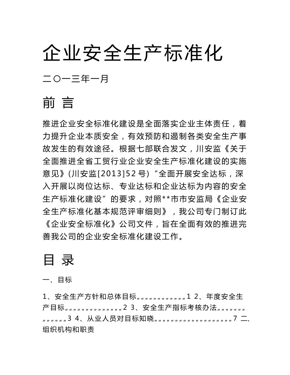 【范本】安全生产标准化资料1_第1页