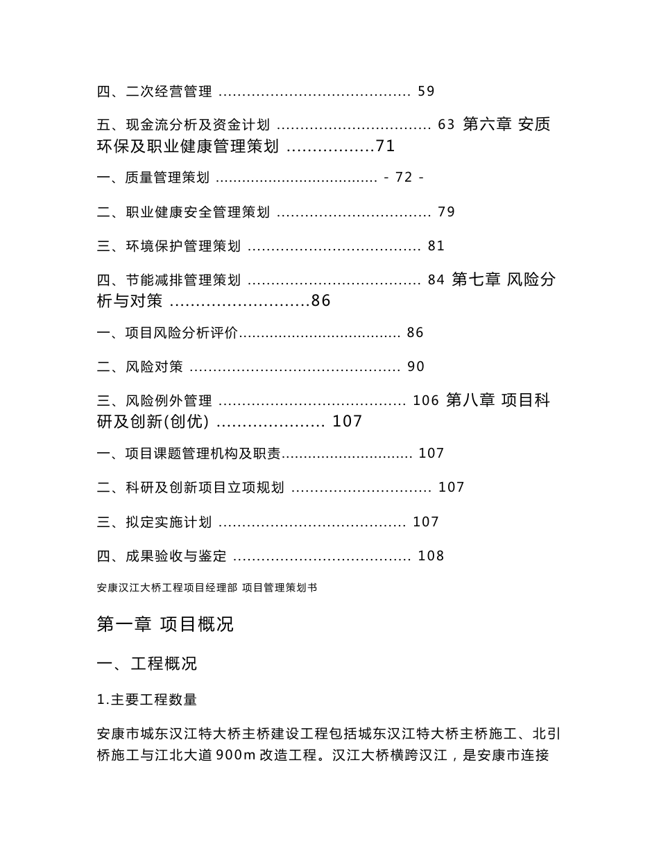 陕西某城市特大桥工程项目管理策划书_第3页