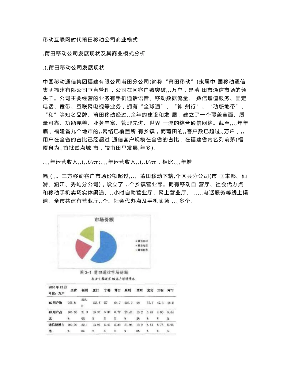 移动互联网时代莆田移动公司商业模式_第1页