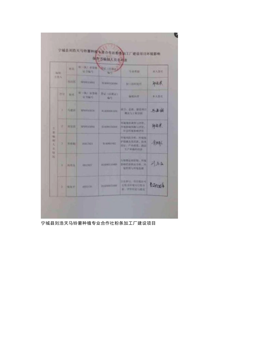 环境影响评价报告公示：刘浩天马铃薯种植专业合作社粉条加工厂建设环境影响报告表环评报告_第2页