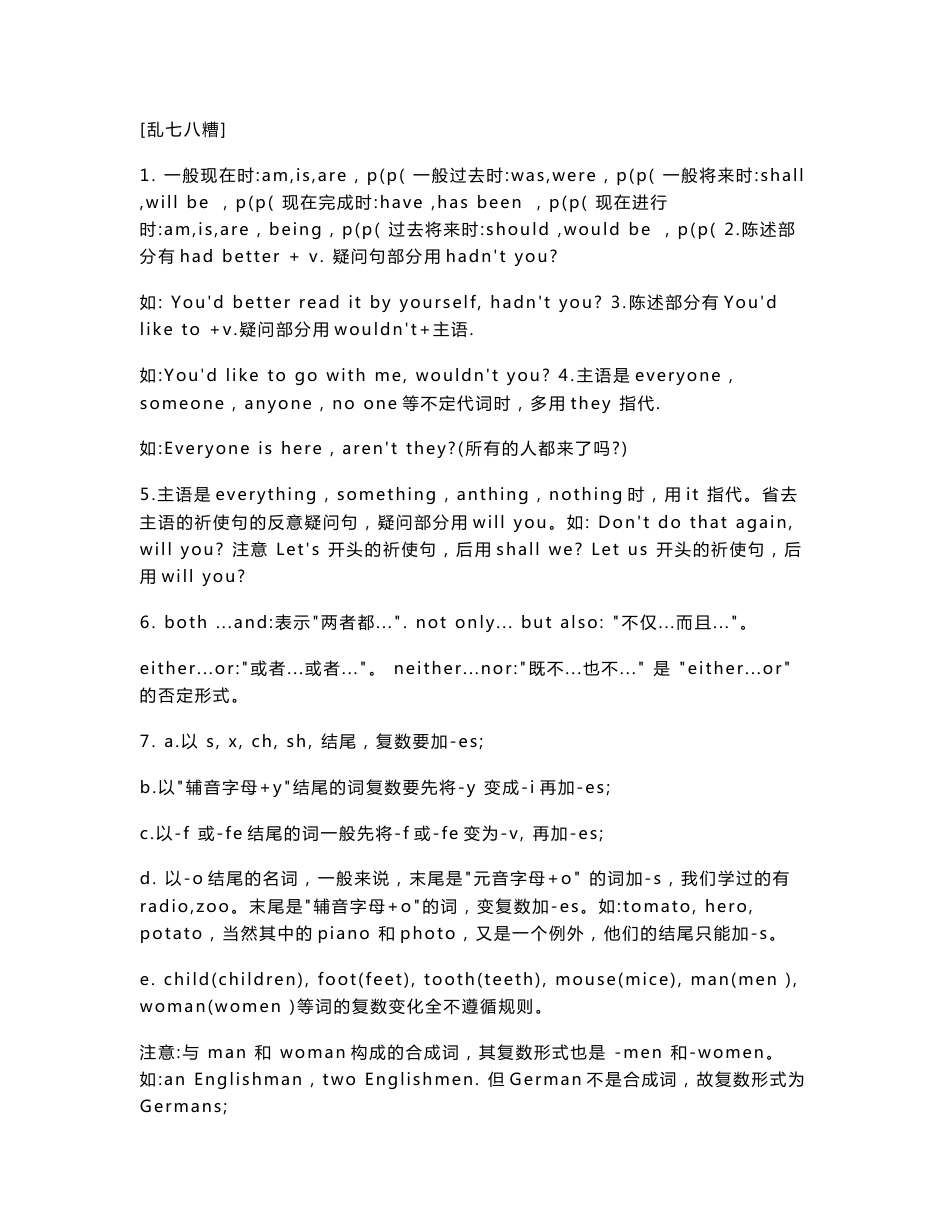 初中英语知识点总结_第1页