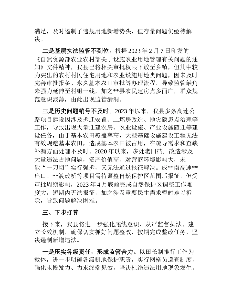 在耕地保护督察反馈问题检视会上的发言_第3页