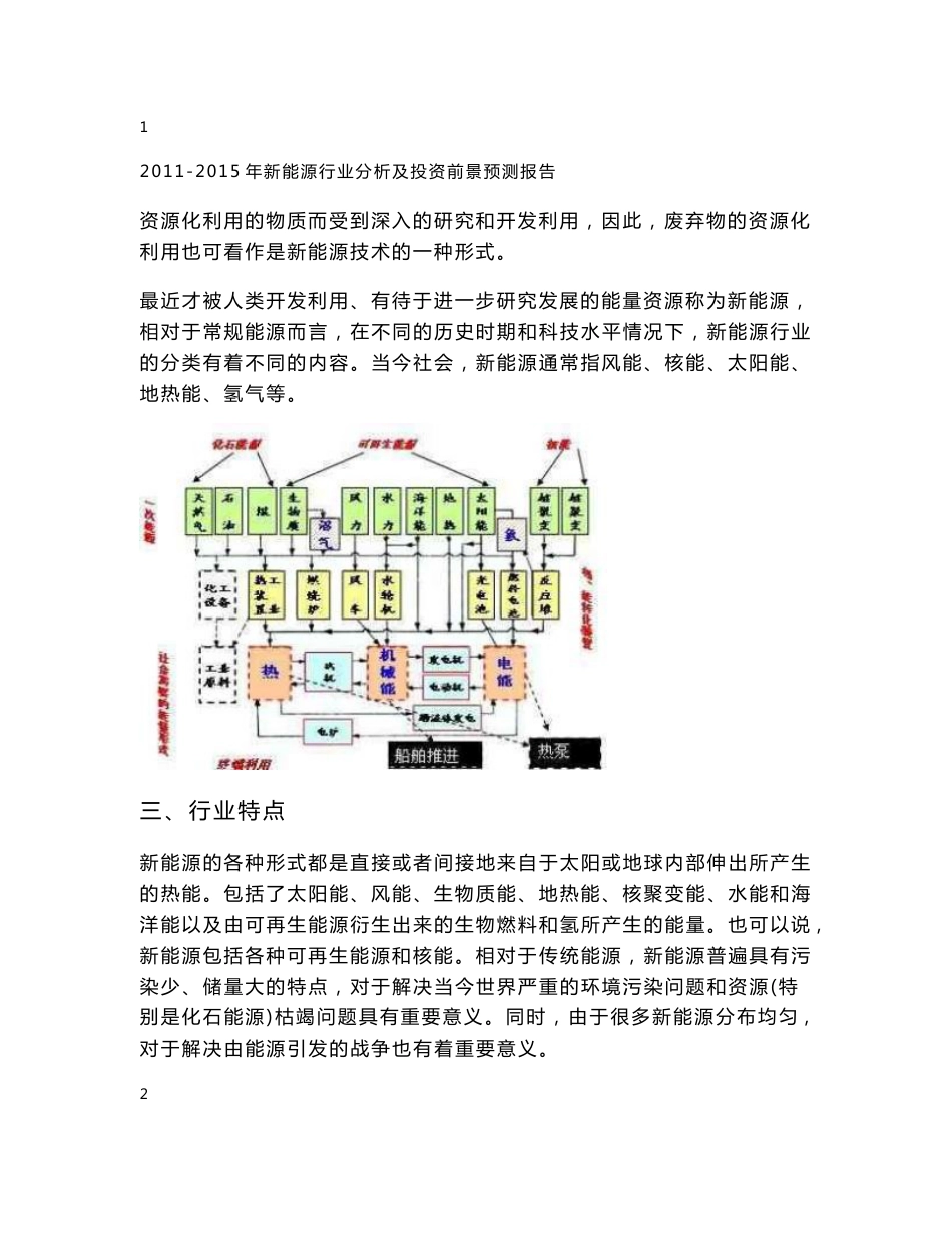 2011-2015年新能源行业分析及投资前景预测报告_第2页