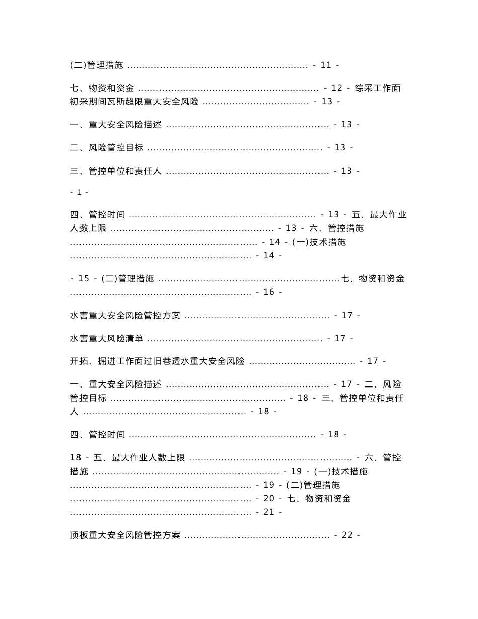 《××煤业重大安全风险管控方案》_第2页