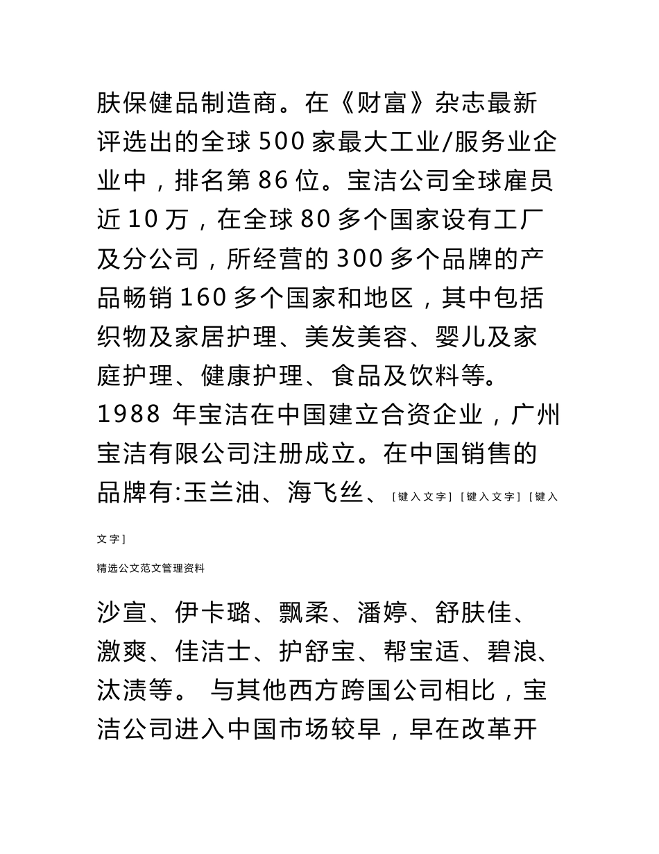 市场调查案例分析,宝洁公司_第2页