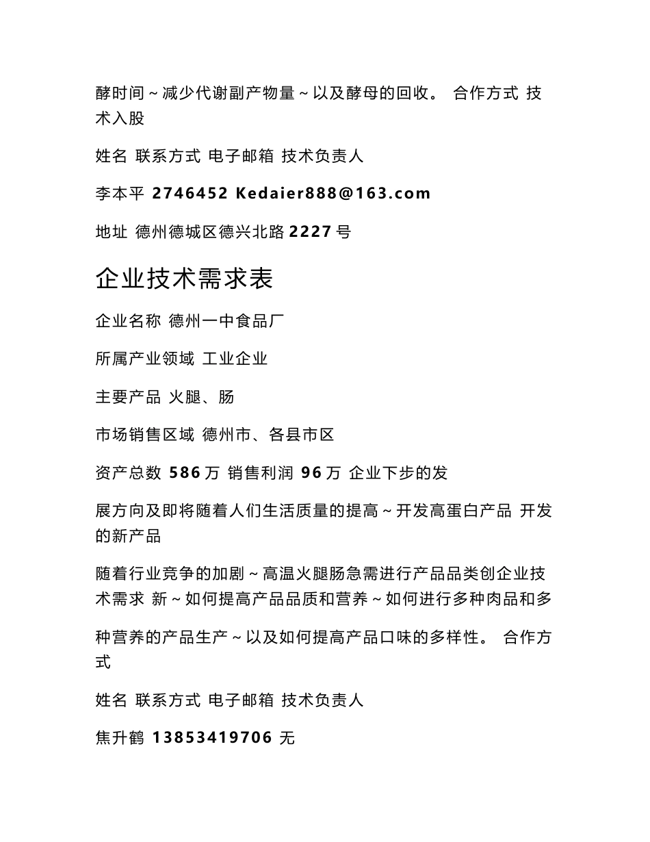 中国。德州首届京津冀鲁技术交易大会 企业技术需求汇编 ——现代_第2页