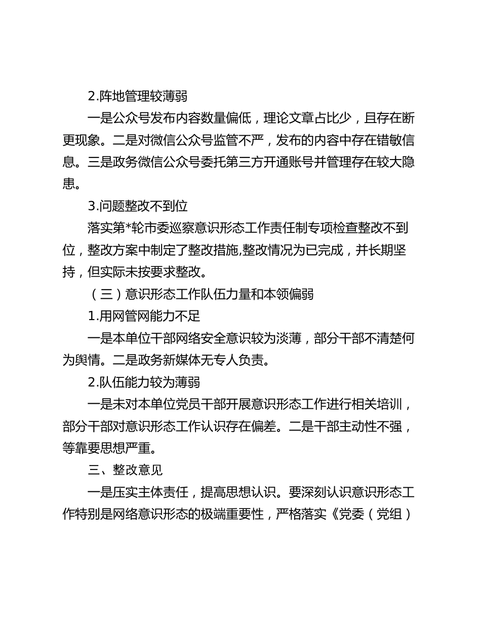 2024年党支部落实意识形态工作责任制专项检查情况的报告_第3页