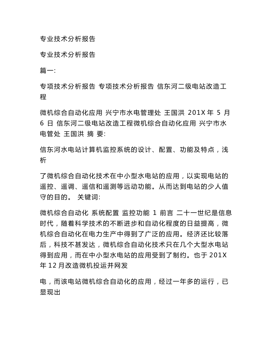 专业技术分析报告_第1页