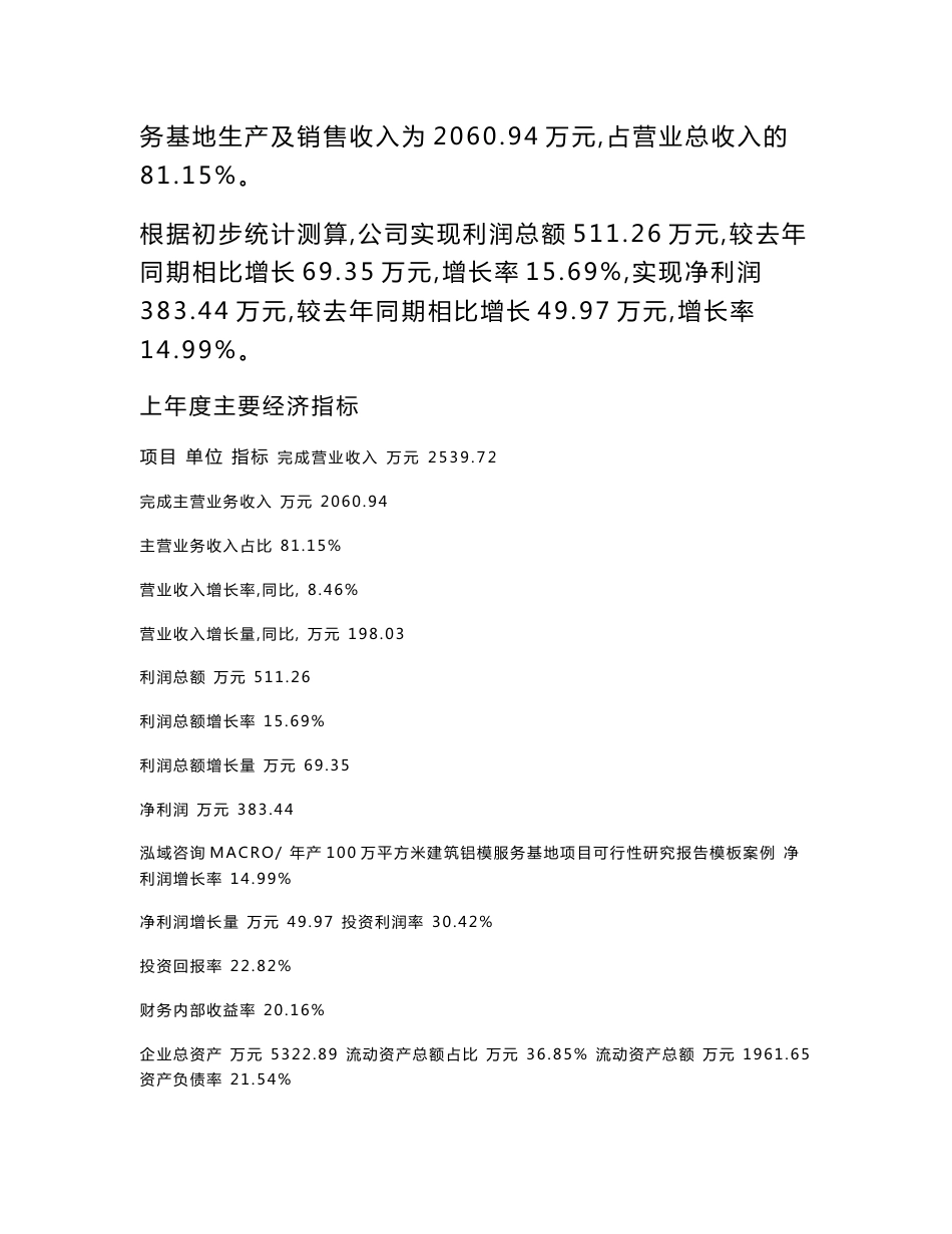 年产100万平方米建筑铝模服务基地项目可行性研究报告模板案例_第3页