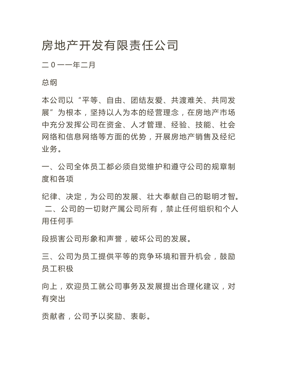 大型地产公司管理制度_第1页