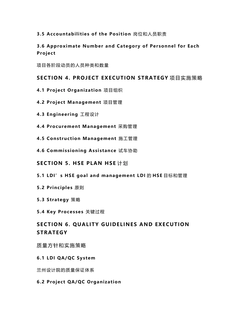 XX煤气化项目EPC总承包实施策略投标文件（技术标）_第3页