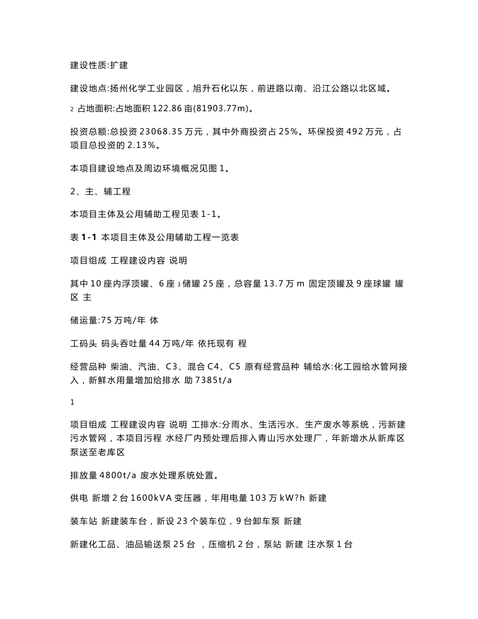 扬州恒基达鑫国际化工仓储有限公司库区一期续扩建工程(Ⅱ阶段)项目环境影响报告书_第3页