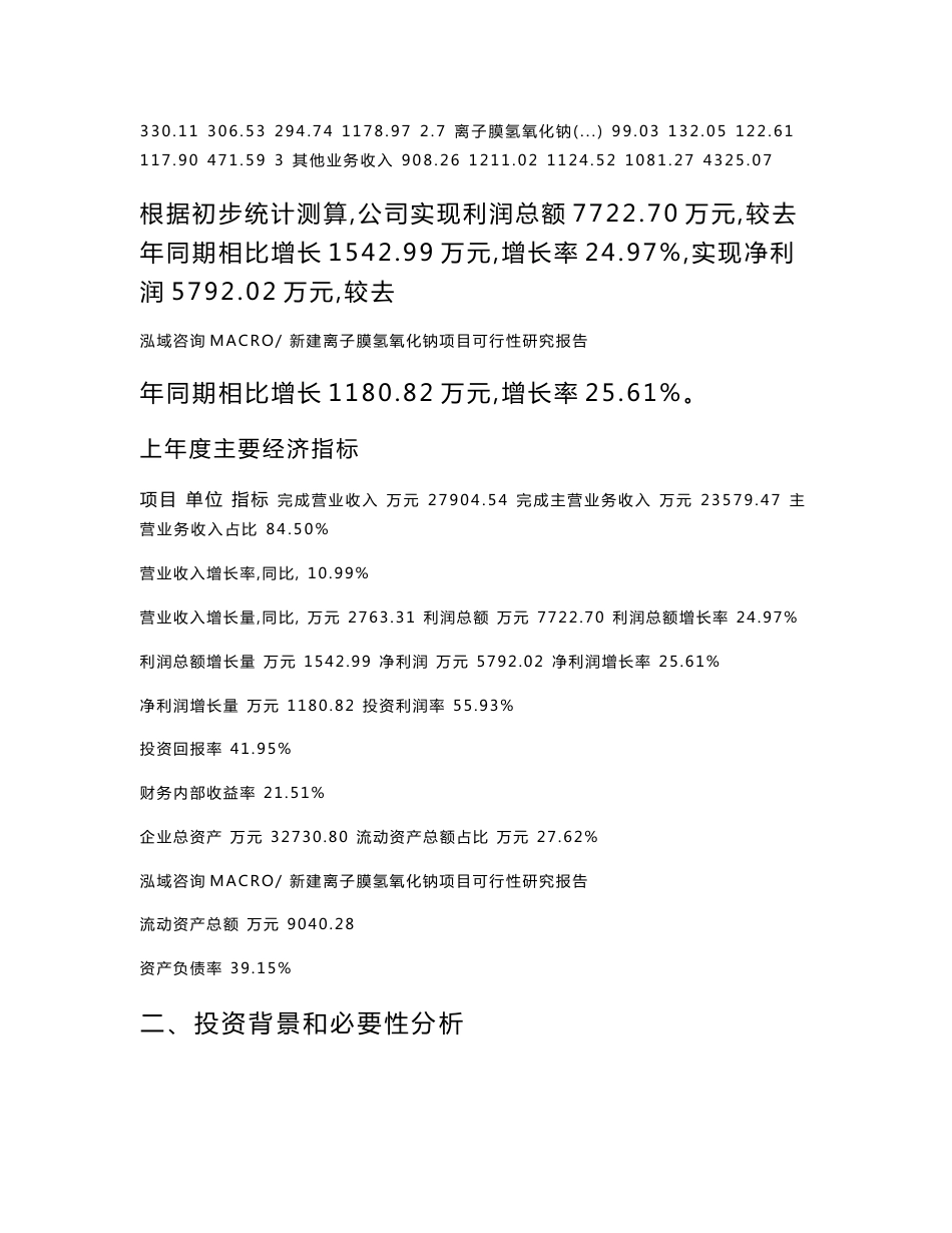 新建离子膜氢氧化钠项目可行性研究报告范本立项申请分析_第3页