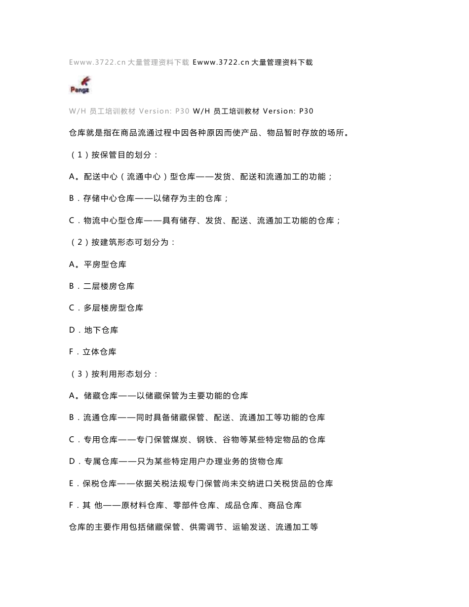 仓储管理培训材料_第1页