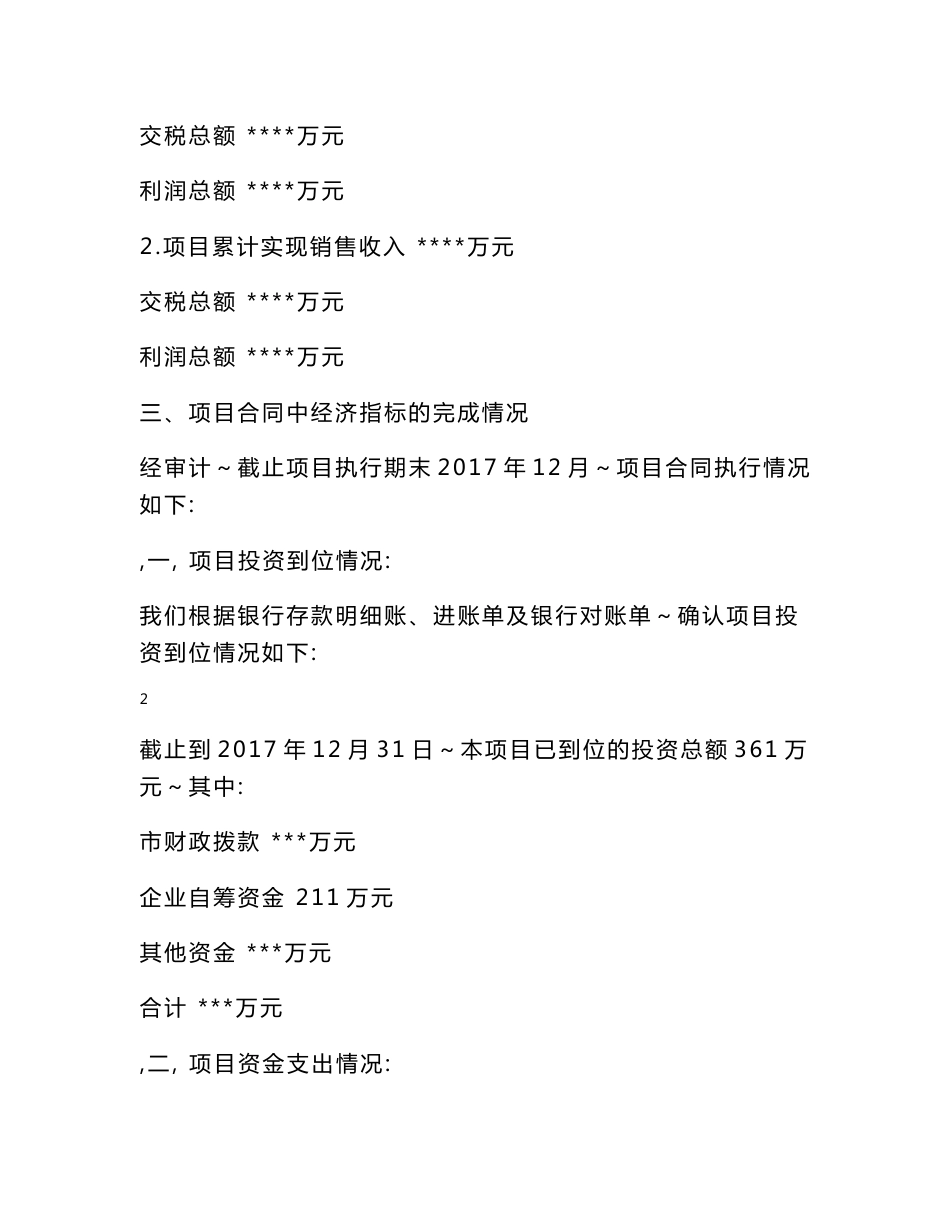 专项审计报告模版及编制要求_第3页