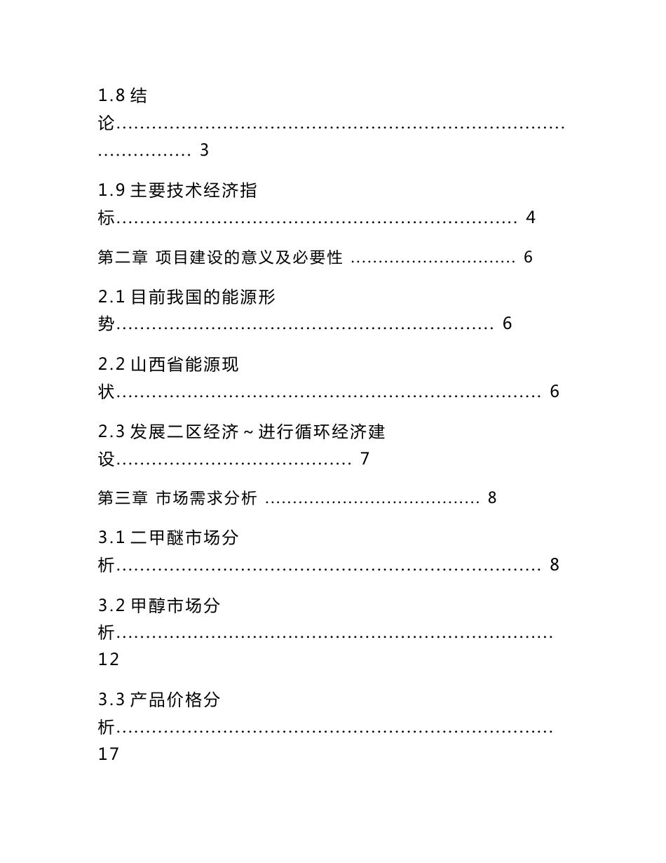 某二甲醚甲醇项目可行性研究报告_第2页