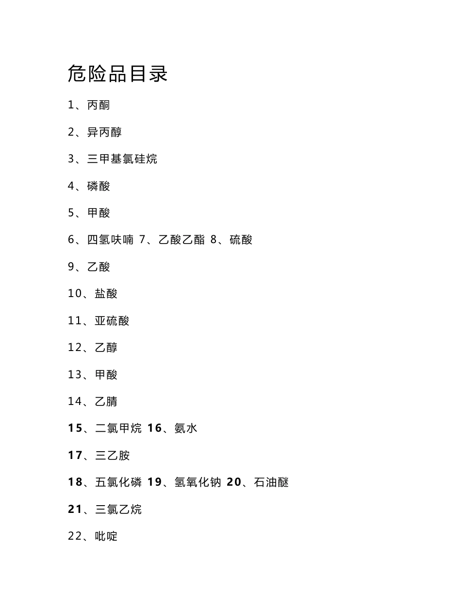 常见危险化学品安全技术说明书(msds)要点_第1页
