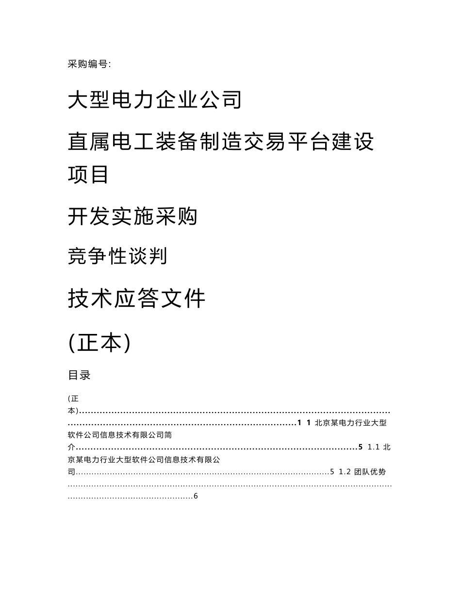 大型信息系统投标技术文件_第1页