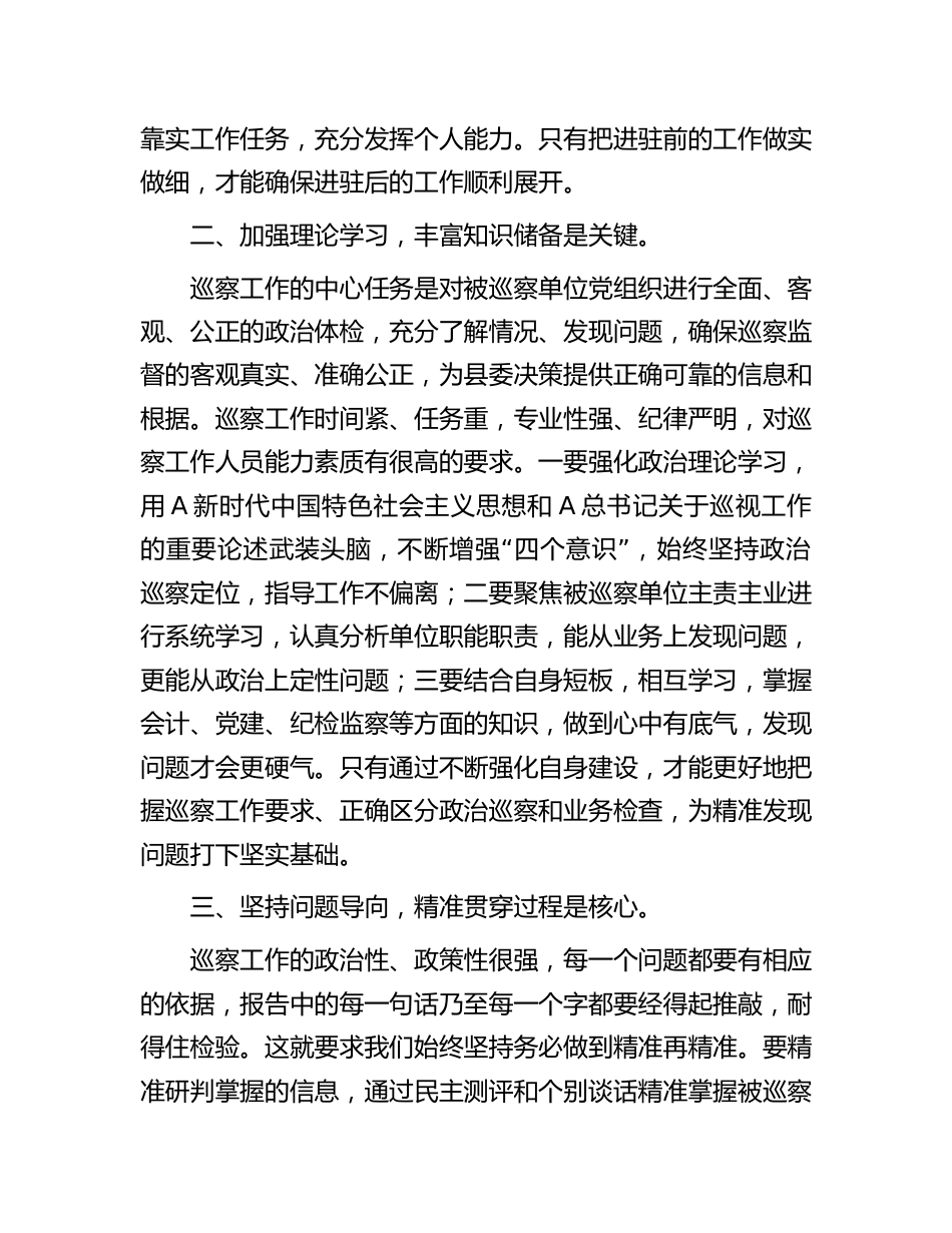 参加巡察工作心得体会发言感悟（3篇）_第2页