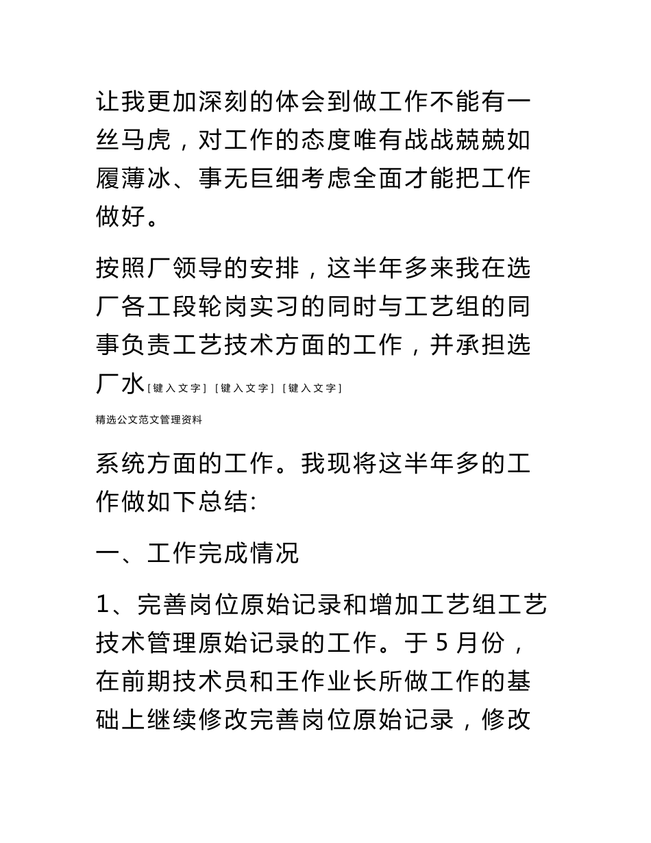 选矿专业技术工作总结_第2页